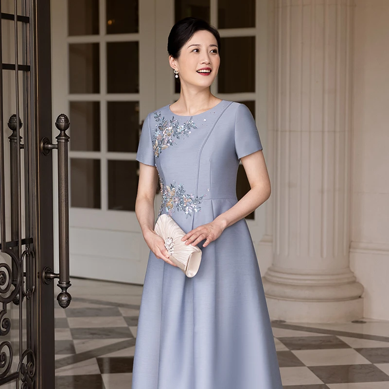 【絮创】婚礼喜婆婆礼服2024新款高贵年轻妈妈旗袍婚宴新中式夏季