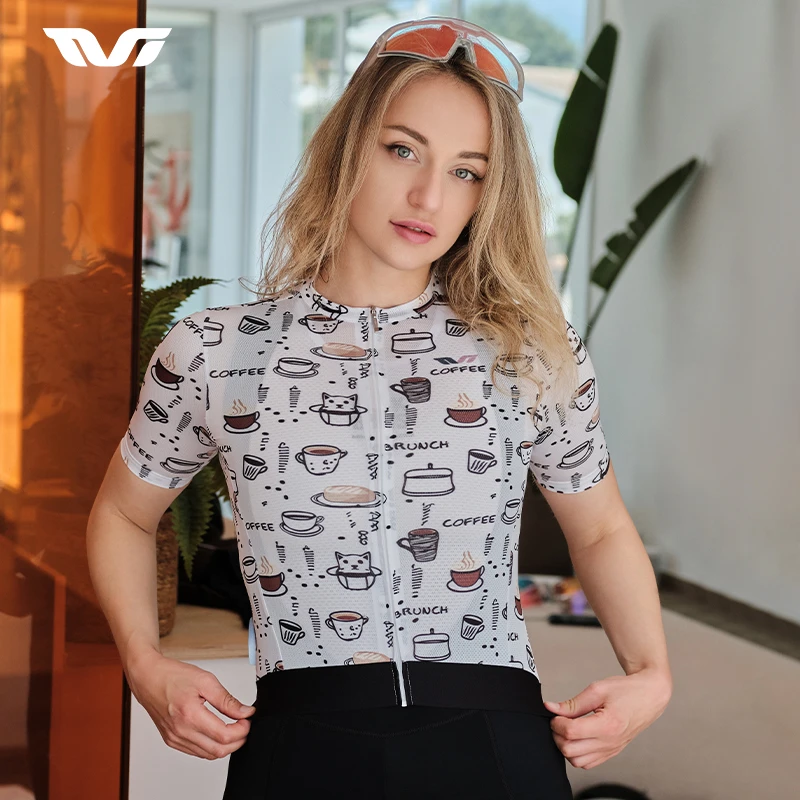 洛克兄弟TVI系列骑行服女款速干排汗短袖上衣春夏季公路自行车服