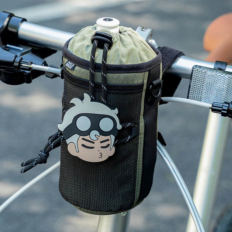 洛克兄弟自行车水壶包水袋水杯前车把挂包折叠车公路车包抽绳束口
