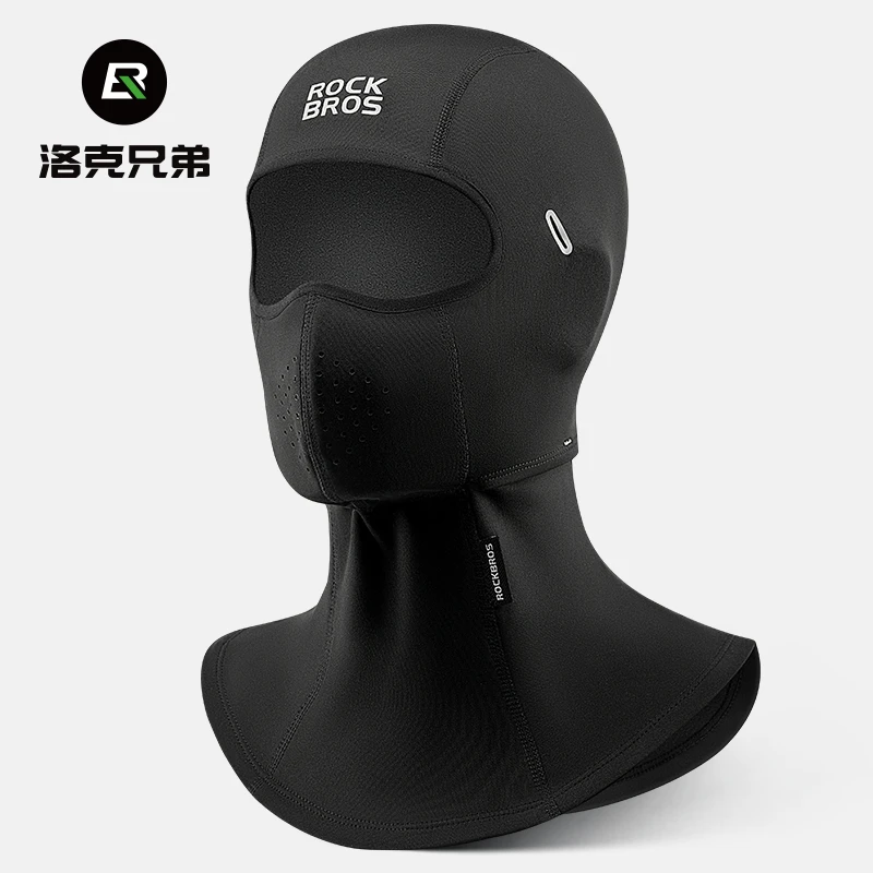 洛克兄弟抓绒保暖头套摩托车自行车户外骑行头盔内衬面罩男女冬季