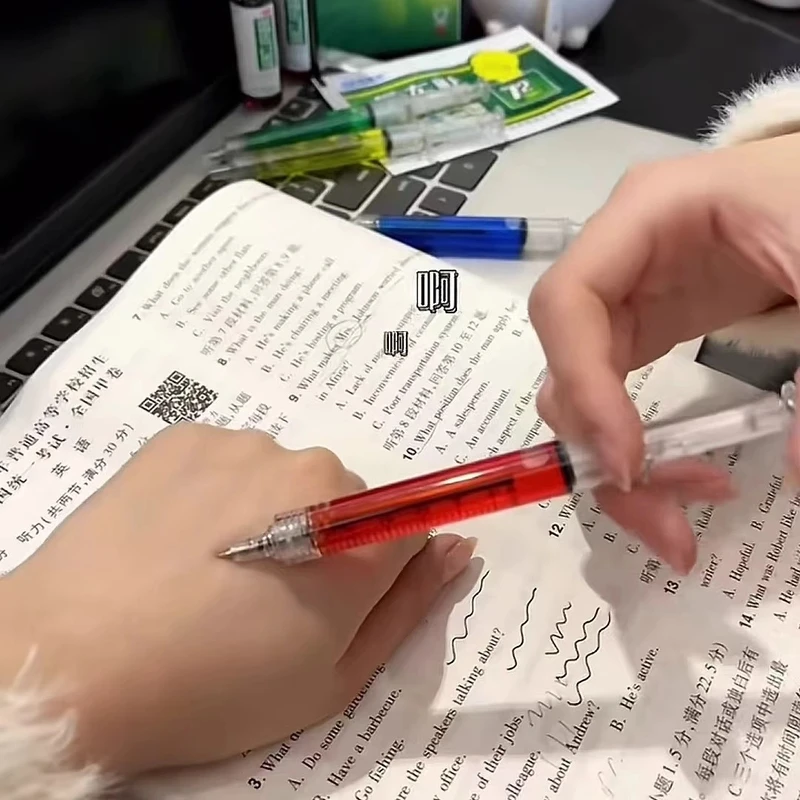 针管注射器减压笔创意造型可爱广告针筒圆珠笔学生可爱整蛊写字笔
