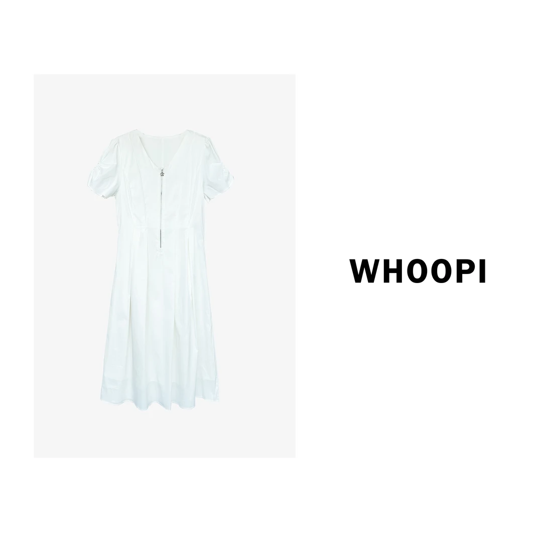 【清】【婉约】简约优雅高定连衣裙胸前拉链设计