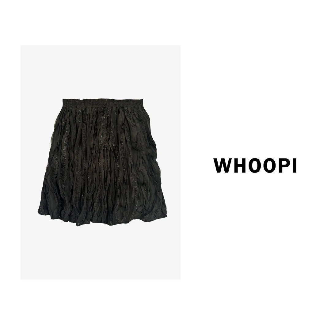 【清】【缪斯半裙】高级肌理感面料扭褶闪亮短款半裙