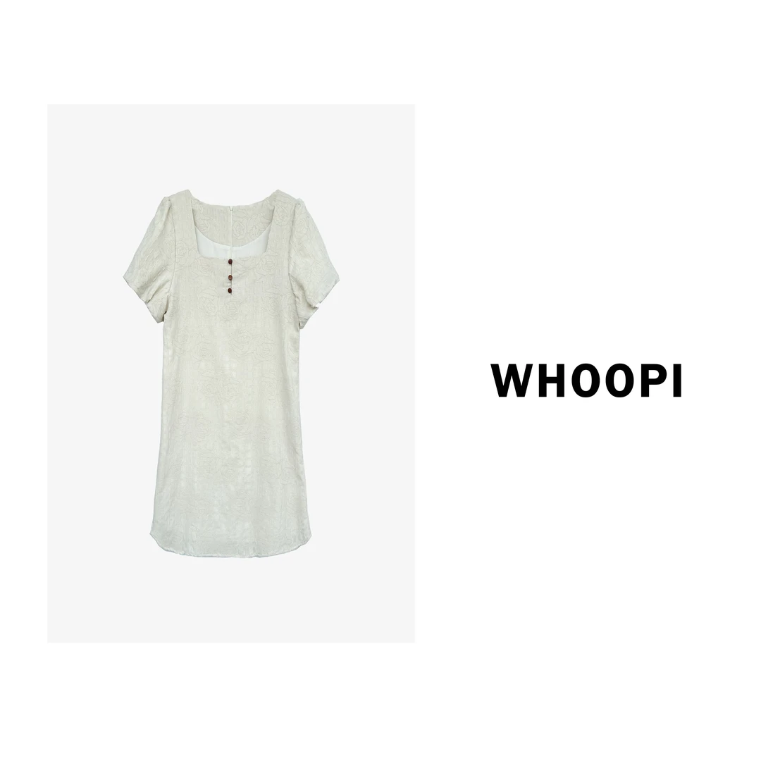 【清】【云禾川】棉麻肌理感高级气质方领连衣裙