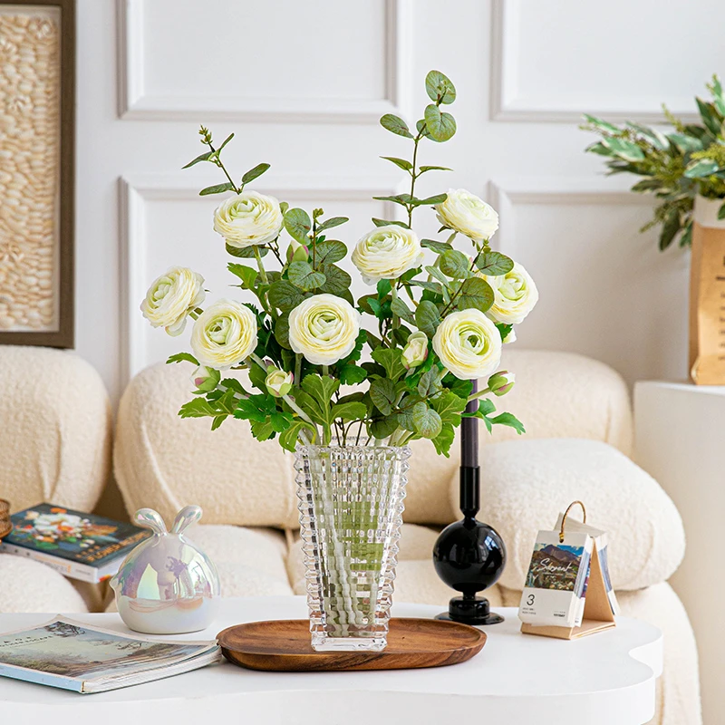 植绒洋牡丹高品质仿真花绢花