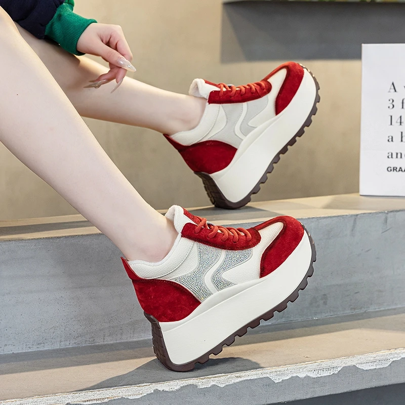 雨土女鞋加绒高帮运动鞋女2024秋冬季新款百搭时尚老爹鞋保暖棉鞋