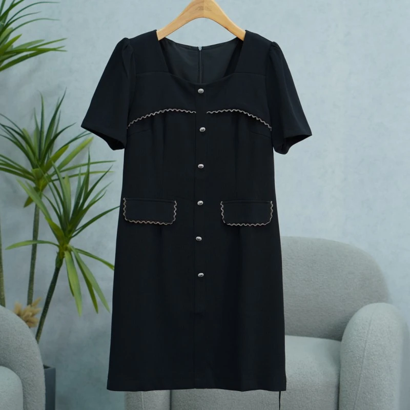 一路童行  深高系列 A063  女装时尚气质中长款连衣裙  907025