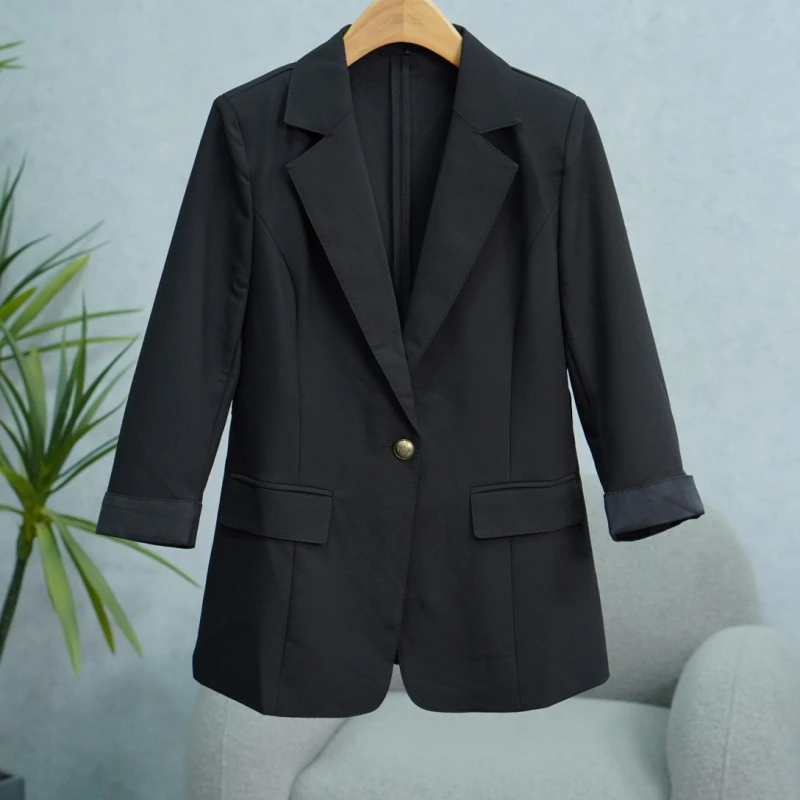 一路童行  深高系列 A230  女装早秋百搭一粒扣西装 9333