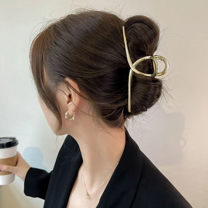高级感大号鲨鱼夹金属超大号抓夹发量多夹子头饰发夹女后脑勺盘发