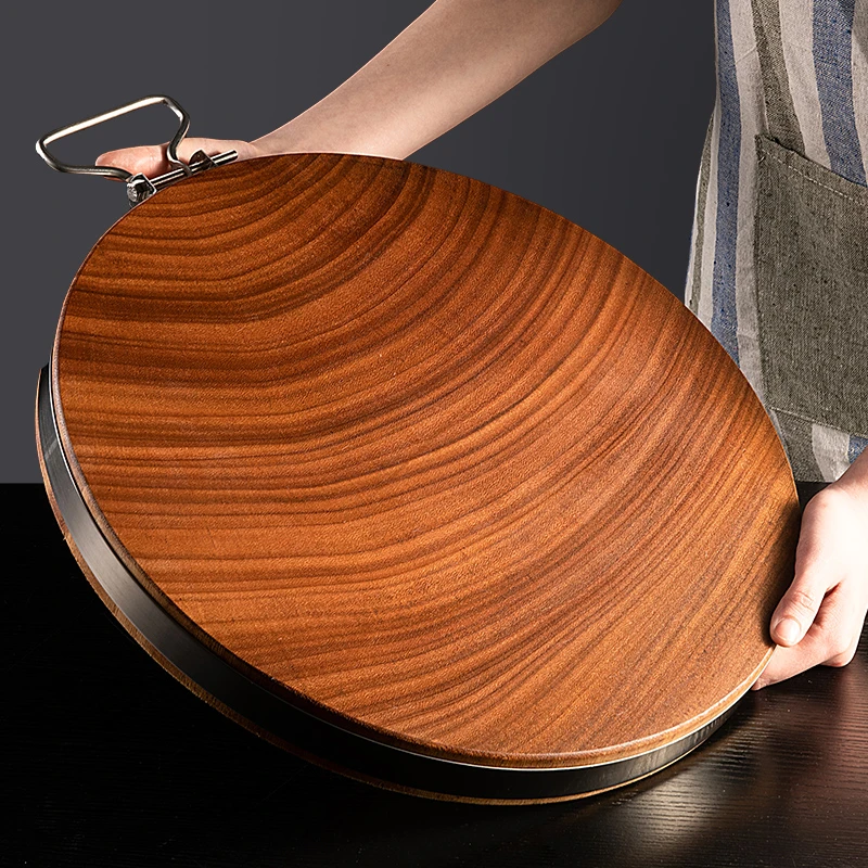 【主播推荐】进口百年铁木菜板耐砍耐剁案板实木家用菜墩加厚砧板