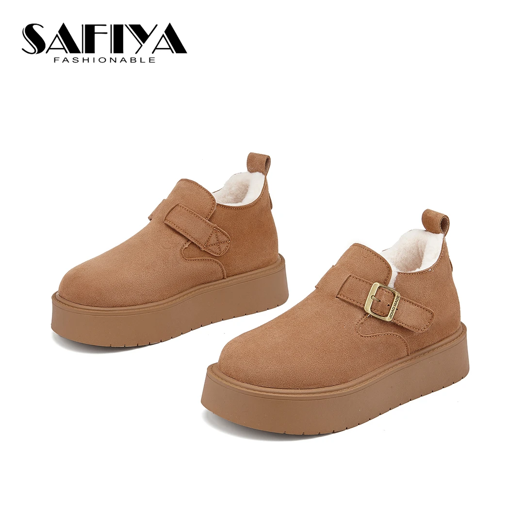 索菲娅Safiya2024冬季新款厚底厚底鞋女款2025新款爆款SF44118A40