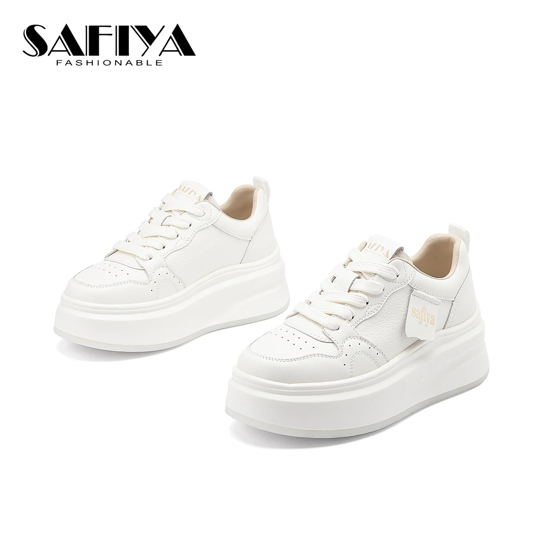索菲娅Safiya2025春季新款低帮舒适百搭时尚休闲小白鞋SF44112A12
