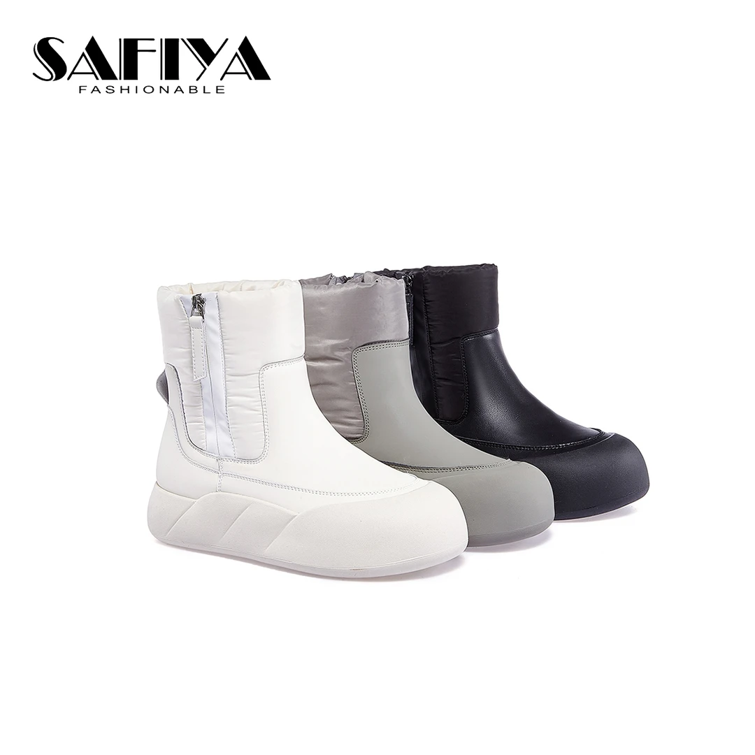 索菲娅Safiya2023冬季新款防水雪地靴女防寒东北棉鞋SF3411DC23