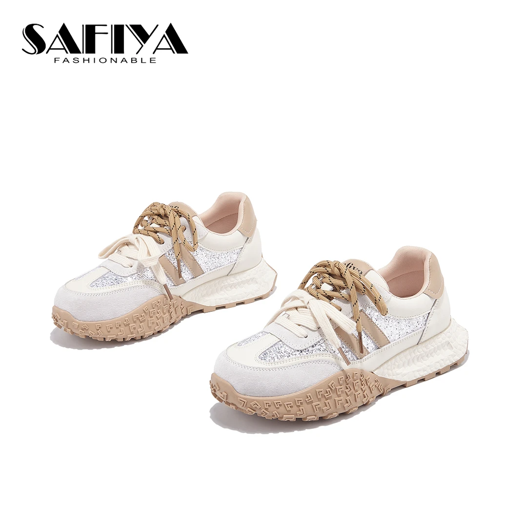 索菲娅Safiya2024新款低帮百搭运动休闲阿甘德训鞋女SF43111C96