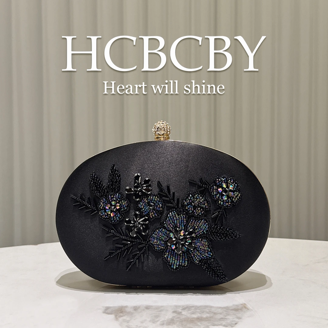 黑色宴会旗袍中式手拿包名媛女晚宴包斜挎高贵优雅手包CZGY00703