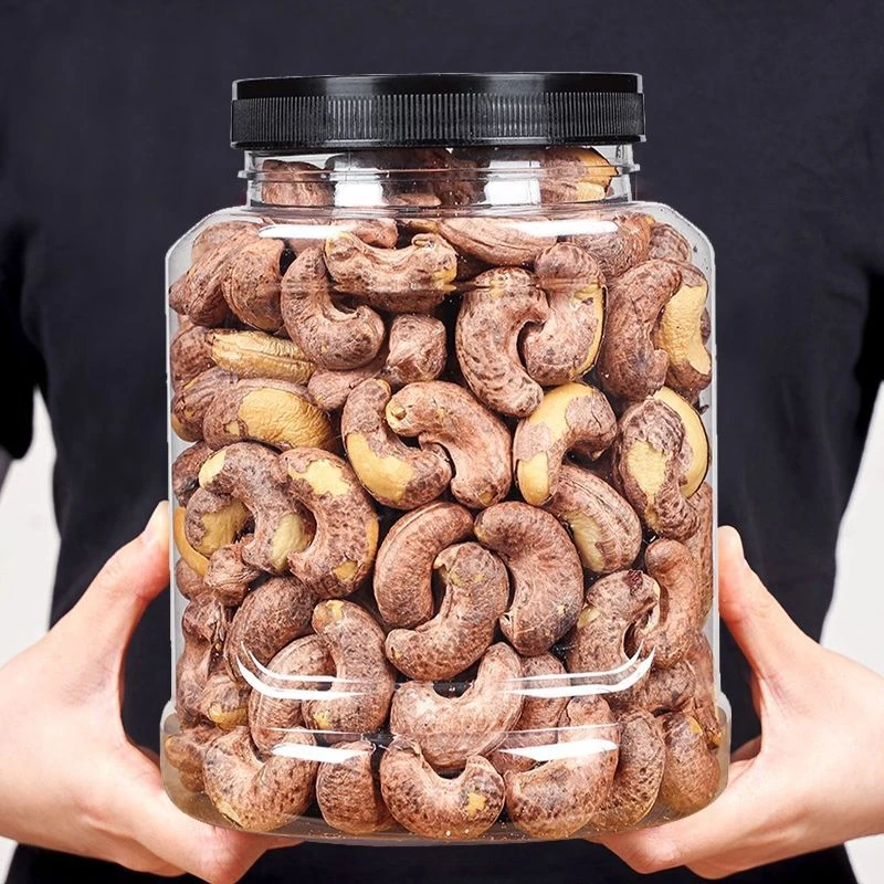 【精选】新货带皮腰果批发含罐装500g250g盐焗炭烧腰果仁坚果零食8g