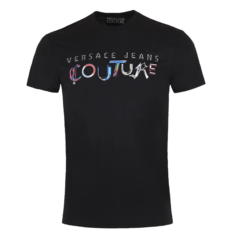 Versace Jeans Couture/范思哲 男士logo圆领短袖T恤衫 73GAHF05