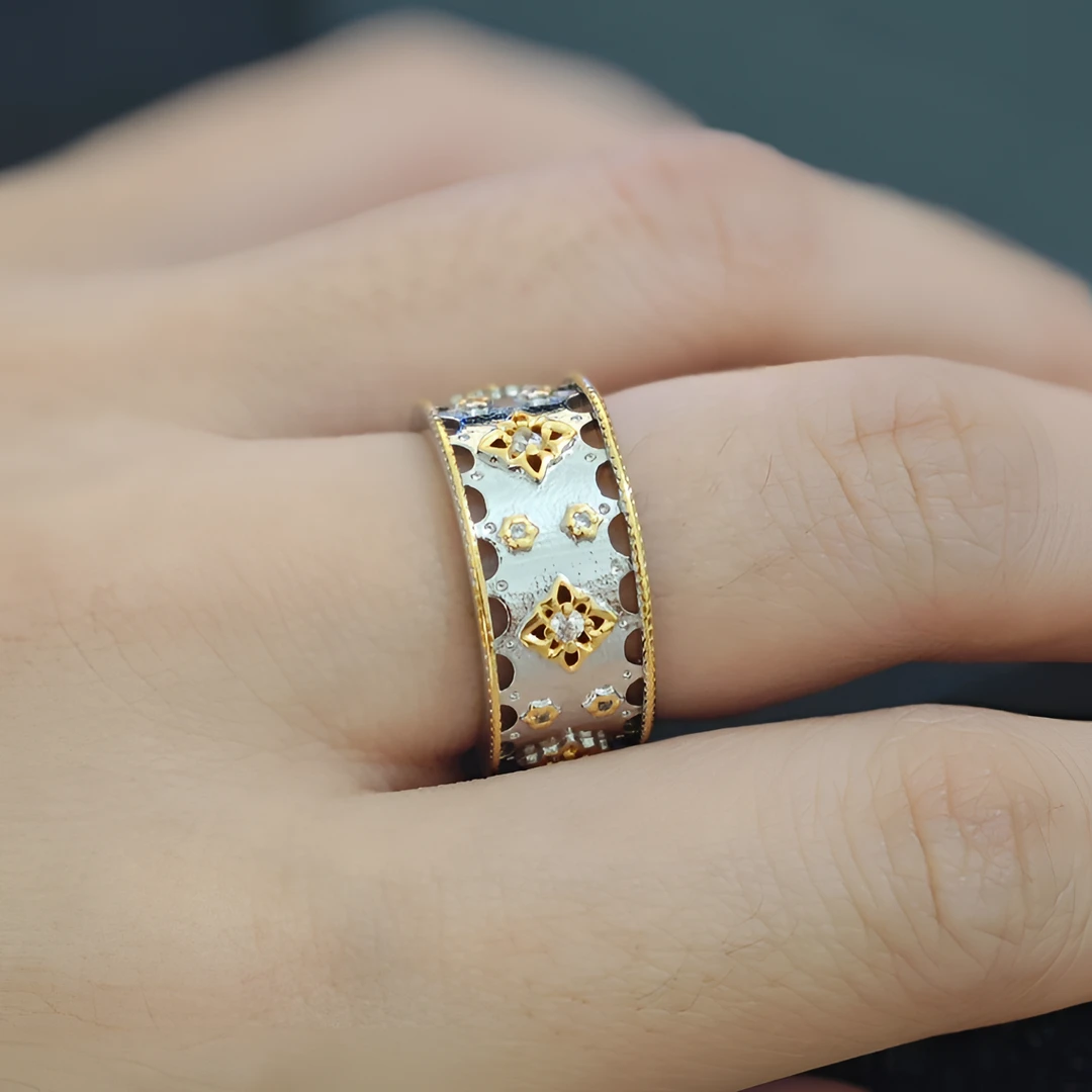 铜合金戒指 【天外来物】原创万花筒轻奢复古时尚气质戒指LJJ011