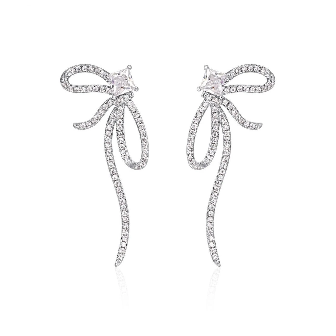 铜合金耳饰 【HevinStudio】原创致爱丽丝满镶精致百搭耳环E080