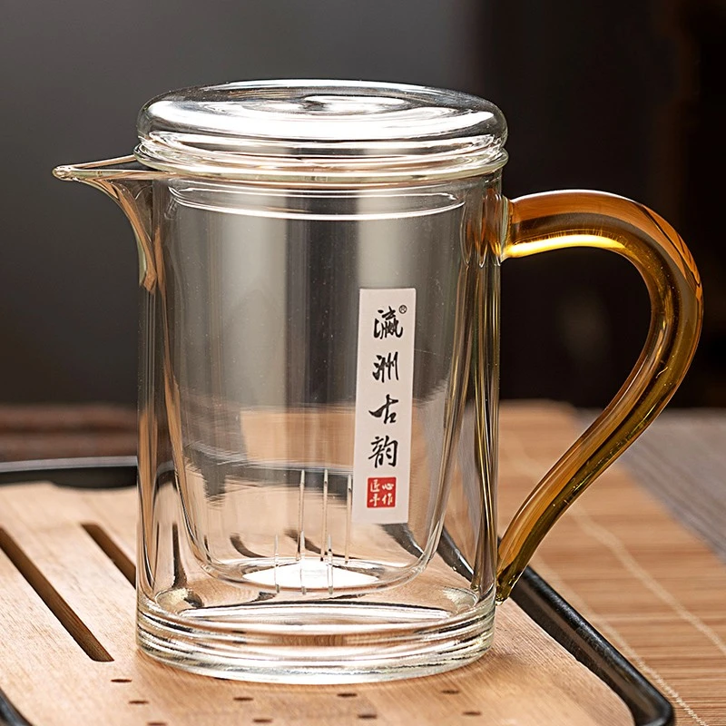 全玻璃加厚冲泡茶壶花茶绿茶红茶杯三件杯单壶日式泡茶器具