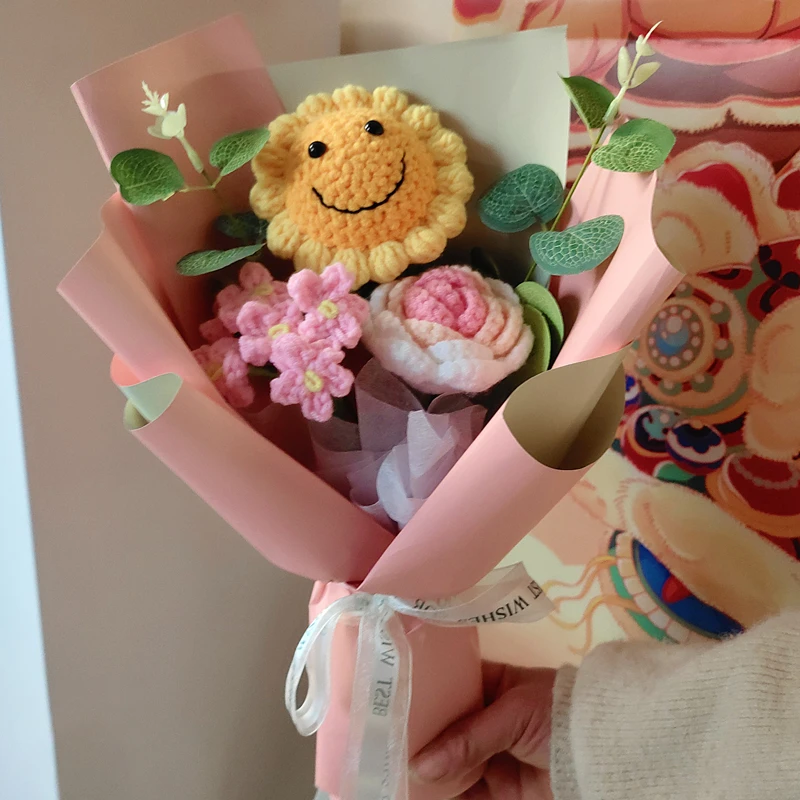 【教师节礼物送老师】手工编织花束成品小学幼儿园中学感谢师恩生日