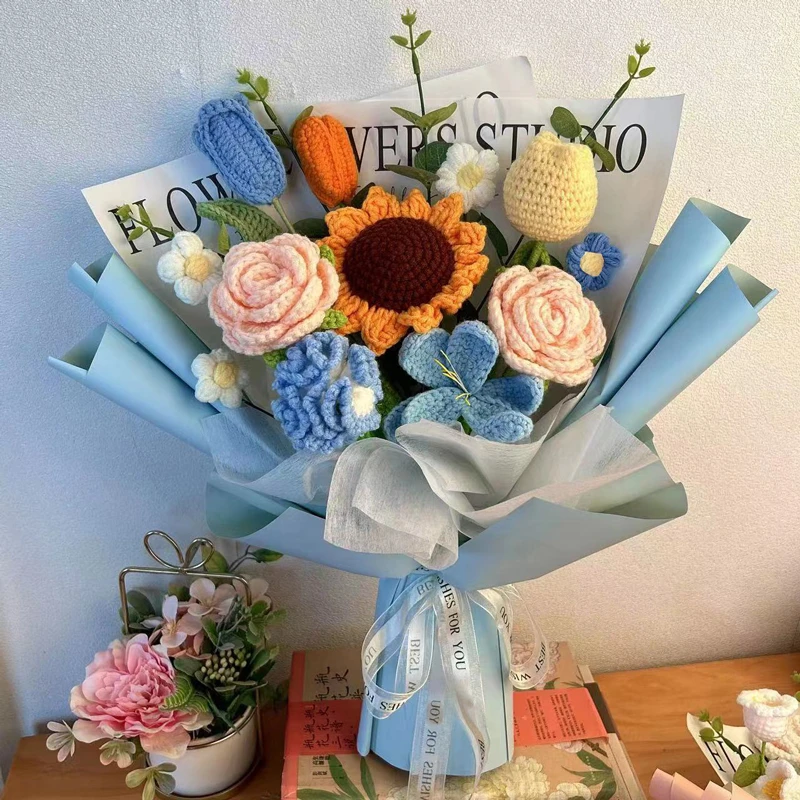 生日礼物送男女朋友十八岁成年礼高考中考一举夺魁毛线花束学生
