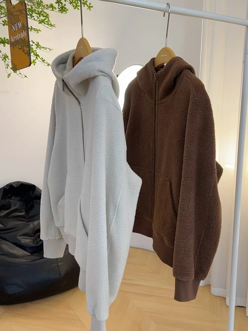 “毛绒绒” 连帽小外套穿出小蛮腰 女款休闲外套 时尚单品  24-612