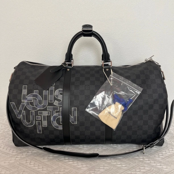 99新 LouisVuitton/路易威登 3297/芯片限量款keepall50旅行包