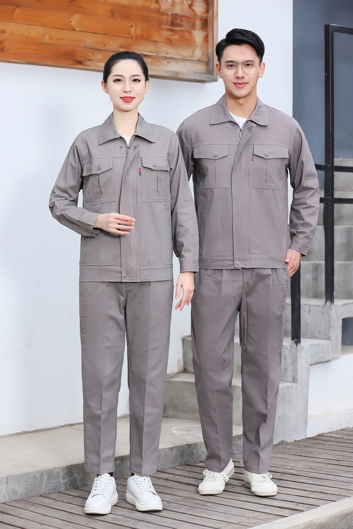 纯棉工作服男套装  春秋款电焊服长袖防烫耐磨耐脏全棉工装