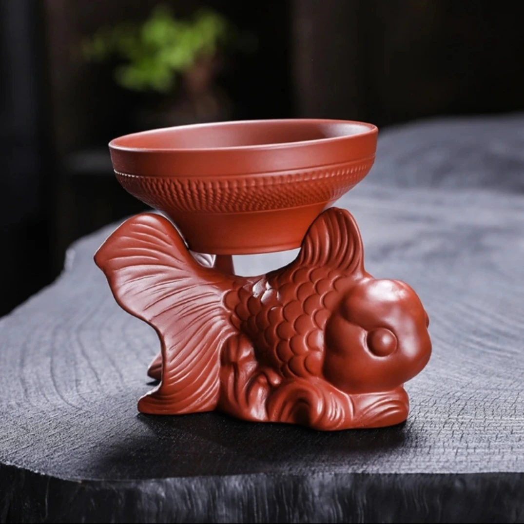 紫砂茶漏创意茶滤功夫茶具配件过滤器公道杯斗茶隔托倒茶过滤器网