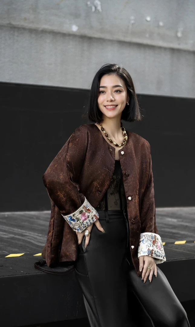 南油朱朱 人丝香云纱外套176