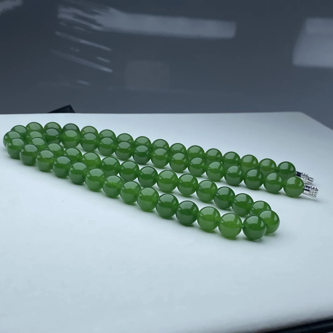 183号精品高货菠菜绿项链8mm多样性发一件