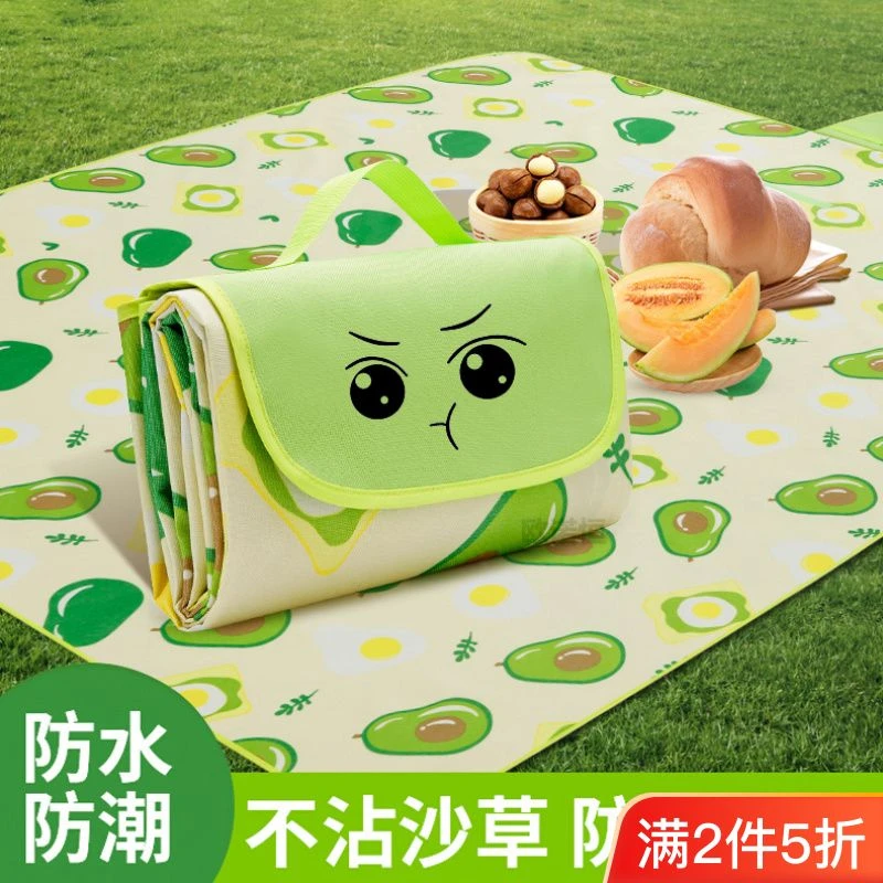 野餐垫户外防潮垫便携饭袋春游草地垫野餐布露营垫子可折叠出游