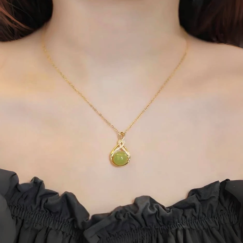 钛钢项链 气质国风小福袋项链女款2025新款爆款轻奢锁骨链不掉色