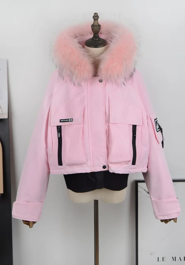 2024新款时尚冬季短款减龄女装保暖加绒休闲韩版派克服