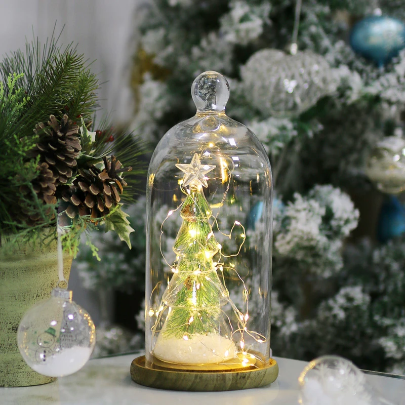 永生花玻璃罩展示盒情人节干花盲盒手办积木桌面防尘罩装饰品摆件