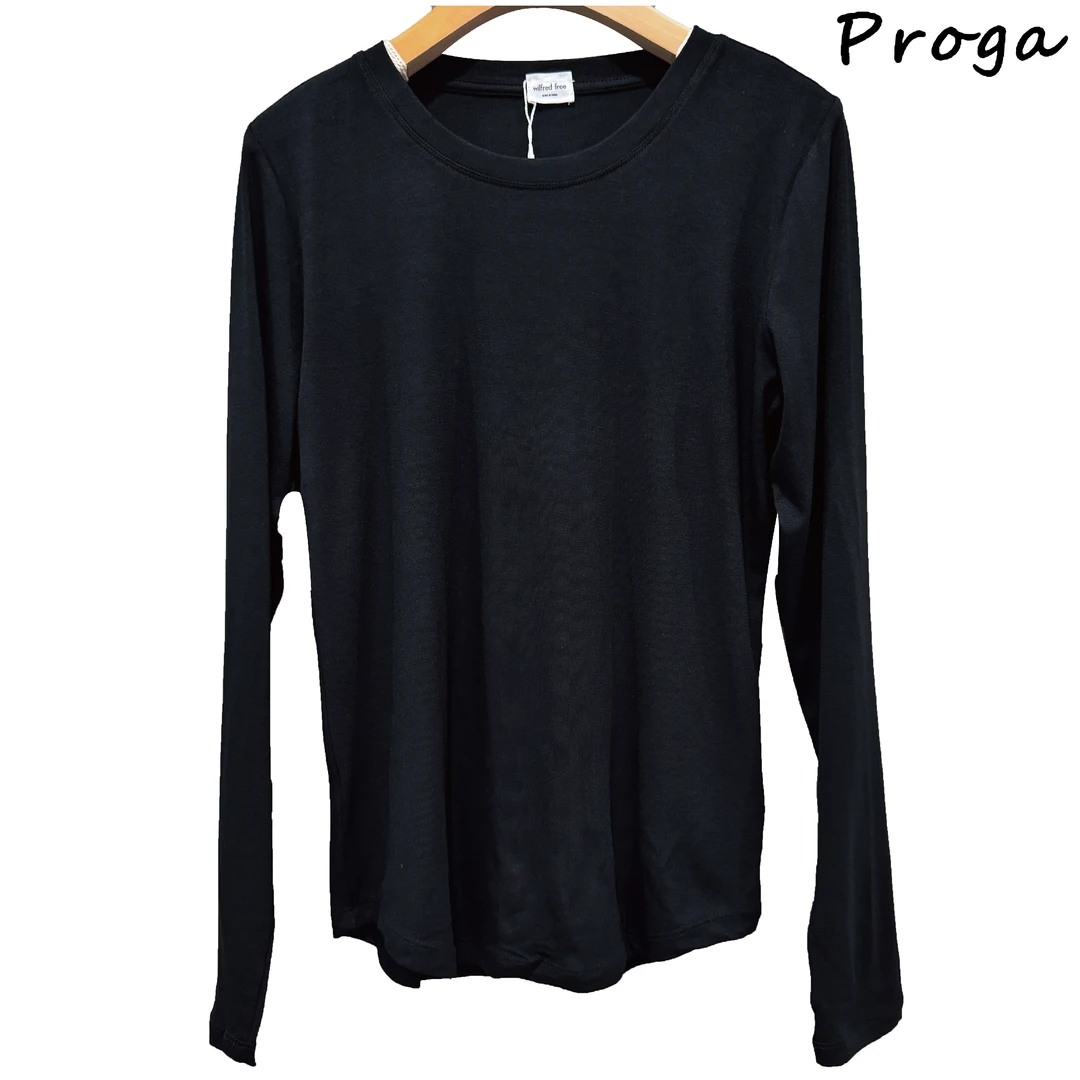 纯色春秋百搭简约时尚修身圆领套头薄款上衣黑色打底衫秋季休闲