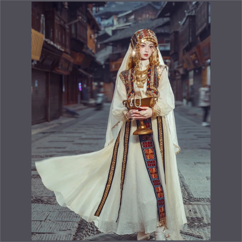 【古国公主】汉服女异域公主服装刺绣重工金饰藏民族旅游拍照汉元素