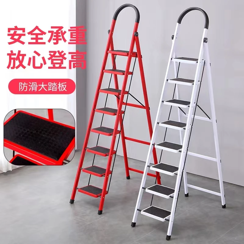 【安全扶手】七八步梯成型折叠梯子多功能家用梯装修果园必备全新