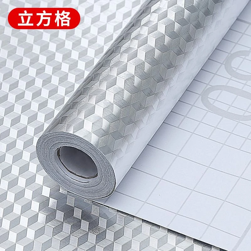 加厚特价厨房防油贴纸耐高温墙贴防水防潮墙纸自粘台面柜子铝箔纸