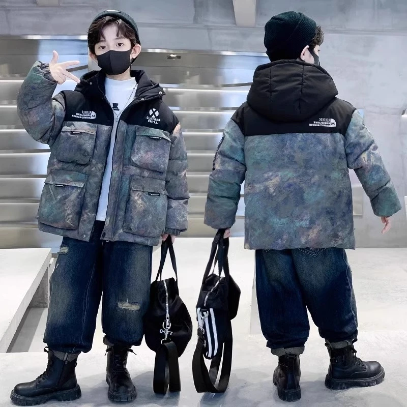 男童棉衣冬装2025新款儿童冬季加厚加绒外套中大童男孩冬款衣服潮