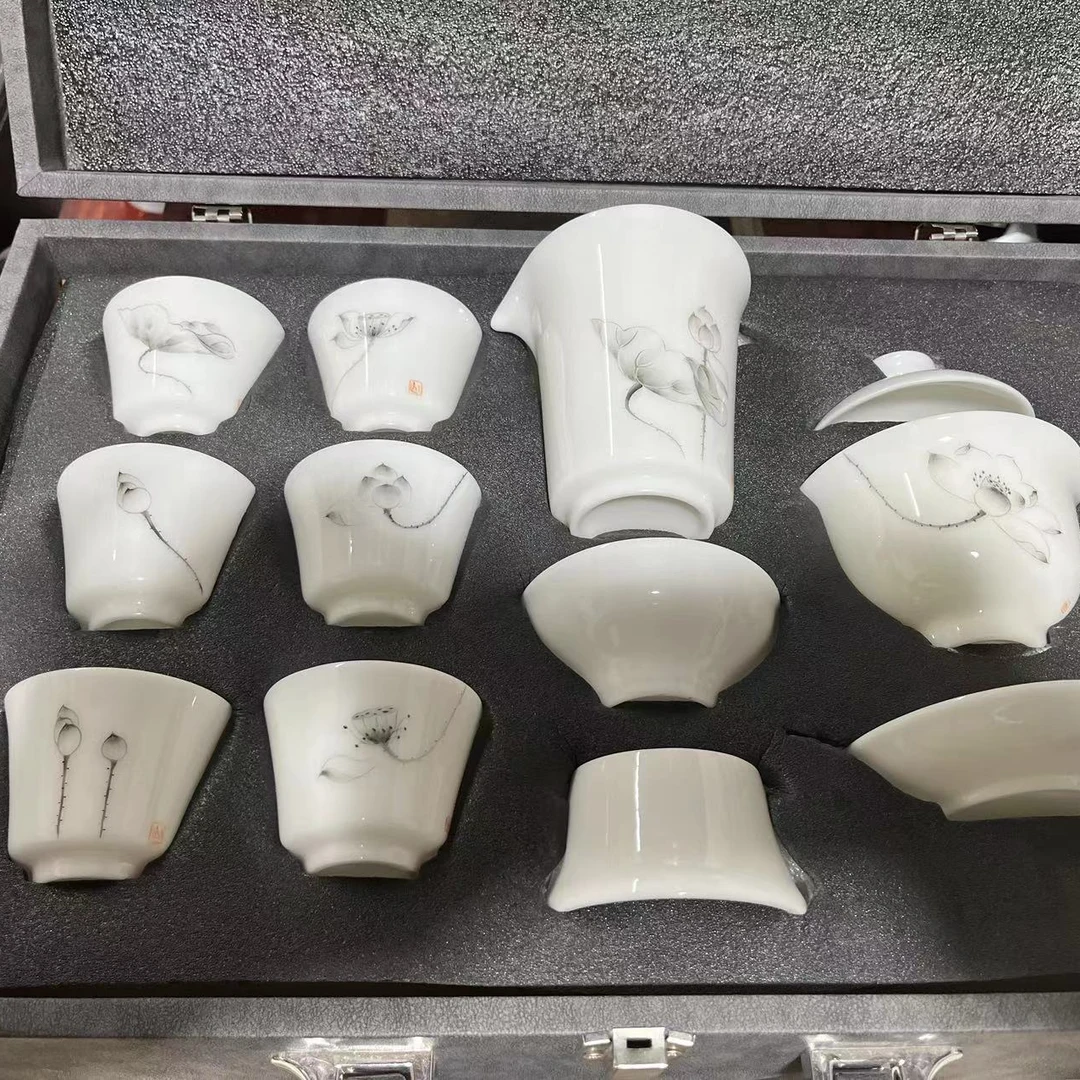 高端冰种茶具整套手绘杯一物一拍