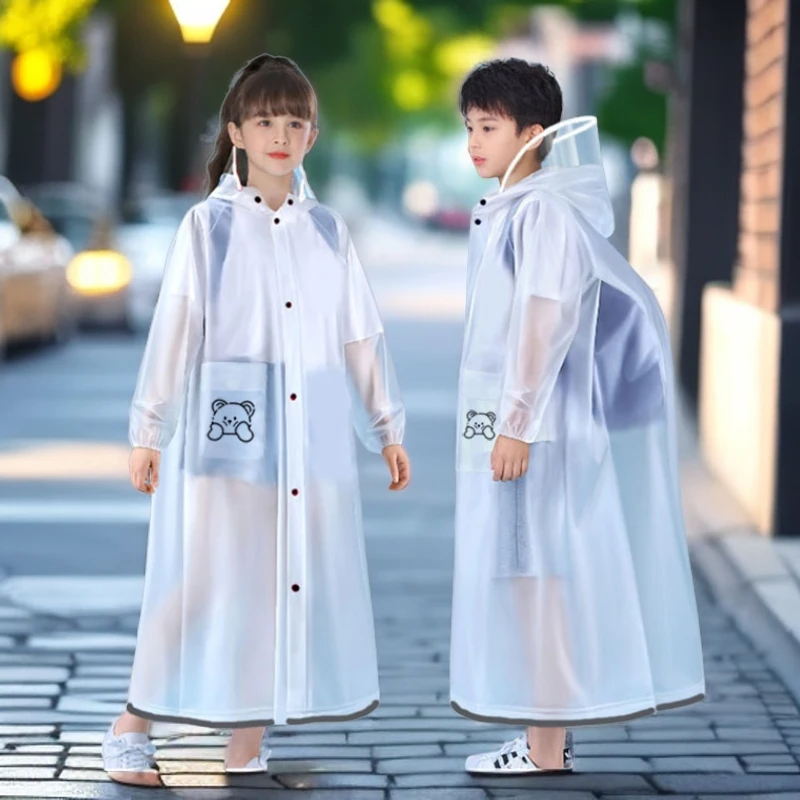 上学雨披儿童小孩女童带书包位小学生宝宝雨衣男童雨具幼儿园大童