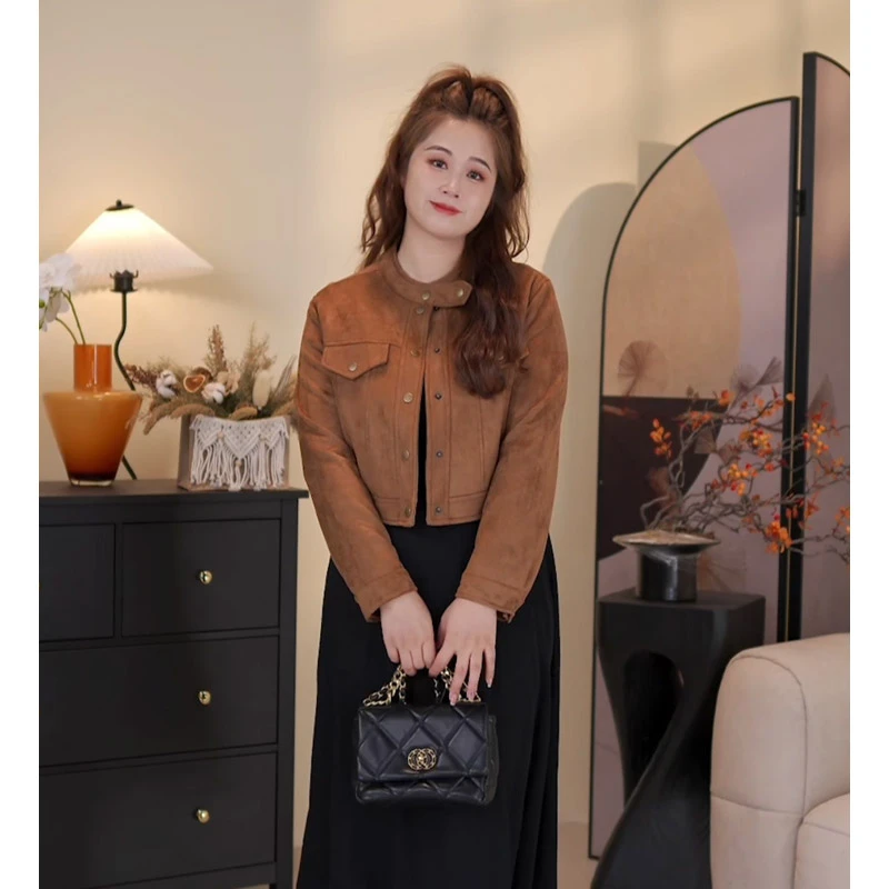 映晴大码显瘦pu皮外套女秋季2024新款针织打底背心裙两件套装