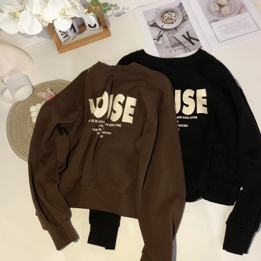 D220女装新款V字母卫衣99138