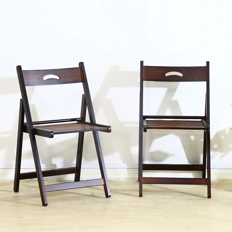 北欧家用可折叠椅竹实木餐椅简易休闲办公凳子阳台舒适靠背椅子