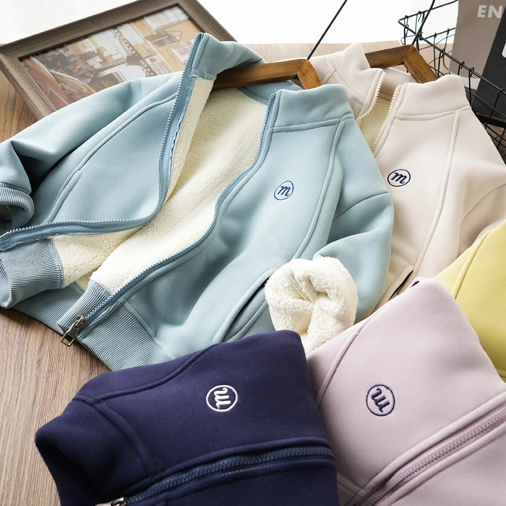 男童秋冬M刺绣防风加绒外套中大童儿童休闲上衣百搭26252