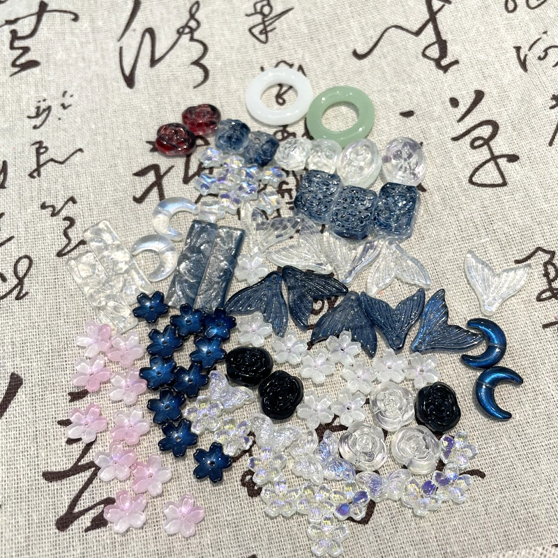 【十二家配件混装】琉璃玫瑰牌花瓣鱼尾吊牌月亮星跑环醒狮花瓣配件