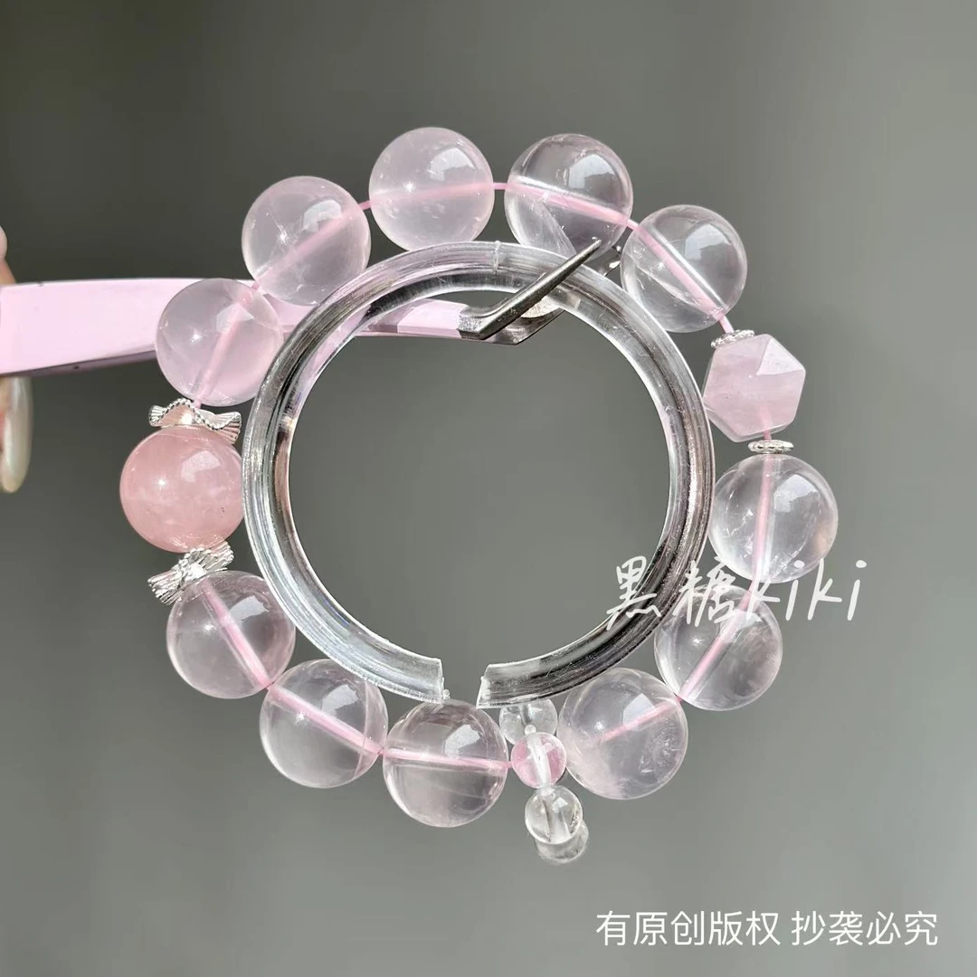 《初恋》【前男友变现男友】原创14mm星光粉水晶手串z045