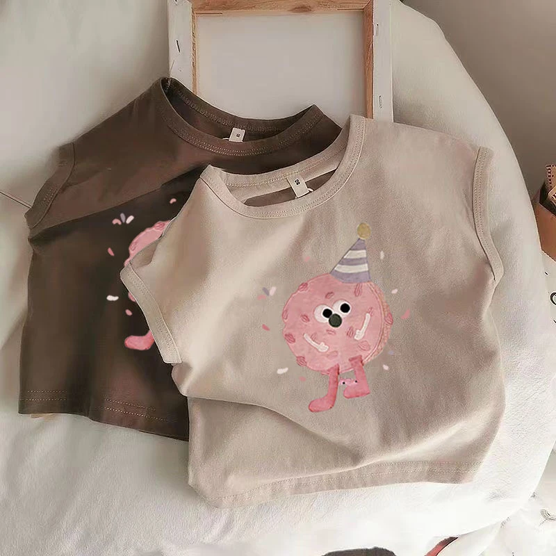 儿童夏季新款纯棉小背心休闲百搭时尚宝宝无袖T恤卡通印花宽松薄